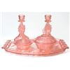 Image 1 : Walther Pink Glass Waltraut Vanity Set #1082789