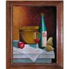 Image 1 : ORIG OIL PAINTING STILL LIFE WITH WINE AND #1082903