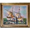 Image 1 : ORIG OIL PAINTING SEASCAPE W SAILBOATS #1082907