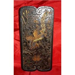 Chinese Black Dry Ink Plaque of Qinglong Period#1106632