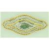 Image 1 : Custom Retro Pin Natural Emerald 18k Tutone #1114712