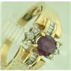 Image 1 : Rich Red 0.75ct Ruby and Diamond Ring #1114714