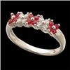 Image 1 : 14K GOLD  RUBY  DIAMOND WEDDING BAND #1114828
