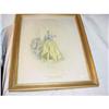 Image 1 : Print, Framed Victorian lady  set 1 of 2 #1153049