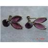 Image 1 : VICTORIAN AMETHYST Sterling Screwback Earrings #1153085