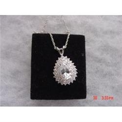 STERLING 3 LAYER SPARKLING RHINESTONE NECKLACE#1153150