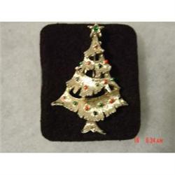 Gerrys Rhinestone Enamel Christmas Tree Brooch #1153169