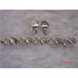 Sarah Coventry Bracelet Earrings Set Silver #1153174