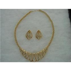 Gold  Necklace & earrings Set  Designer #1153272