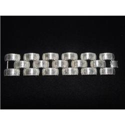 Large  Silver Link Bracelet Chunky #1153276