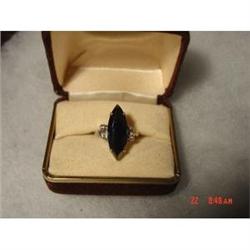 Estate CLARK & COOMBS Sterling Hematite Ring#1153465