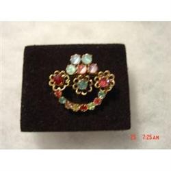 Made in Czechoslovakia Multicolored Brooch#1153508