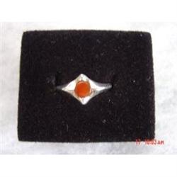 Estate Scandinavian Sterling Carnelian Ring#1153515