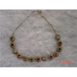 Designer Multicolored Glass Stones Necklace #1153521