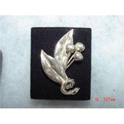 Handmade Sterling Tulip Brooch Scandinavian #1153580