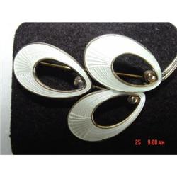 E. Dragsted Sterling Denmark Brooch Guilloche #1153590