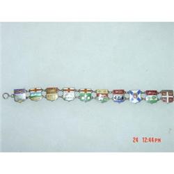 AMCO Sterling Enamel  Canada Bracelet  Province#1153595