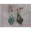 Image 1 : Estate Mexican Sterling  Turquoise Inlay#1153841