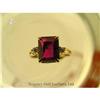 Image 1 : RHJ Synthetic Ruby Ring & Cubic Zirconium #1153922