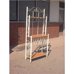 White Wrought Iron Baker's Rack #1154012