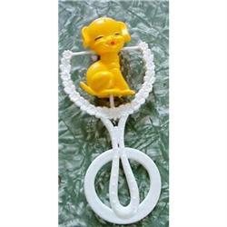 50's Plastic BABY Rattle*Tiny DOG #1154104