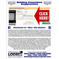 BIDDING SUGGESTIONS AND NOTICES