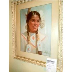 FRAMED PAINTING PRINT BY KAREN THAYER, 1987
