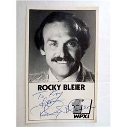 ROCKY BLEIER SIGNED WPXI CARD