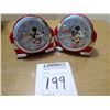 Image 1 : PAIR OF MICKEY MOUSE ALARM CLOCKS