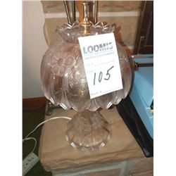 VINTAGE GLASS TABLE LAMP