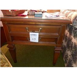 VINTAGE 2 DRAWER LAMP TABLE