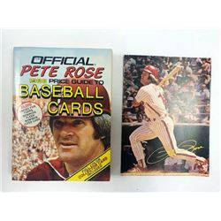 OFFICIAL 1983 BASEBALL CARDS PRICE GUIDE & PETE ROSE SIGNED SPECIAL EDITION CARD