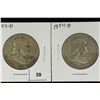 Image 1 : 1953-D & 1954-D FRANKLIN HALF DOLLARS