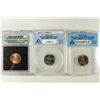 Image 1 : 3 SAMPLE SLABS 2000-D LINCOLN CENT IN INTERCEPT
