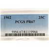 Image 3 : 1962 WASHINGTON SILVER QUARTER PCGS PR67
