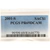 Image 3 : 2001-S SACAGAWEA DOLLAR PCGS PR69 DCAM