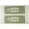Image 2 : 2-2003-A $1 FRN'S LOW CONSECUTIVE SERIAL 'S UNC