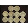 Image 1 : 10 ASSORTED 35% SILVER JEFFERSON WAR NICKELS