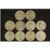 Image 2 : 10 ASSORTED 35% SILVER JEFFERSON WAR NICKELS
