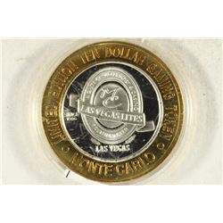 CASINO $10 SILVER TOKEN (UNC) MONTE CARLO
