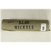 Image 1 : $2 ROLL OF BRILLIANT UNC 1963-D JEFFERSON NICKELS
