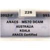 Image 3 : 2013-P AUSTRALIA KOALA SILVER DOLLAR ANACS MS70