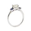 Image 4 : 0.90 ctw Diamond and Sapphire Ring - 14KT White Gold