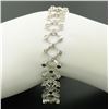 Image 3 : 14kt White Gold 0.90 ctw Diamond Open Trellis Bracelet