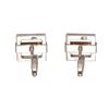 Image 5 : Bvlgari Sterling Silver 925 Square Logo Cufflinks