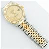 Image 6 : Rolex Mens 2 Tone 14K Champagne Diamond Pyramid Bezel Datejust Wristwatch