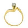 Image 6 : 14kt Yellow Gold 0.70 ctw Marquise Diamond Solitaire Bypass Ring w/ Baguette Acc