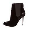 Image 5 : Tom Ford Black Velvet Spiked Boots Heels Shoes 39.5