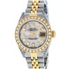 Image 2 : Rolex Ladies 2 Tone Yellow Gold MOP Baguette Diamond Lugs Datejust Wristwatch