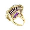 Image 3 : 43.00 ctw Amethyst And Diamond Ring - 10KT Yellow Gold